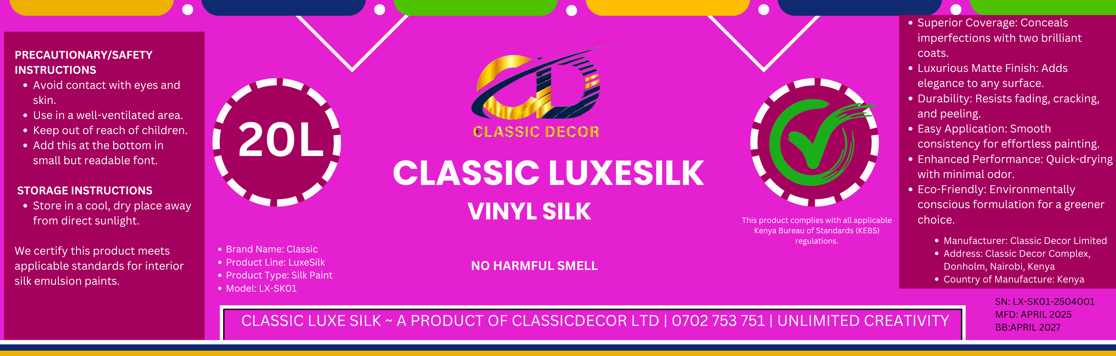 Classic Paints - Vinyl Silk Emulsion